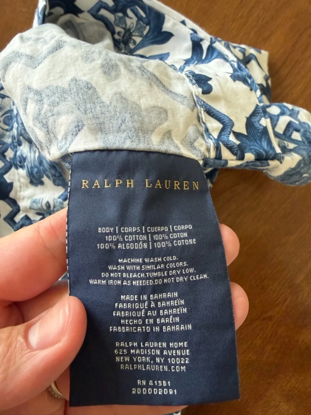 Rare Ralph Lauren Blue Dorsey Euro Pillow Sham